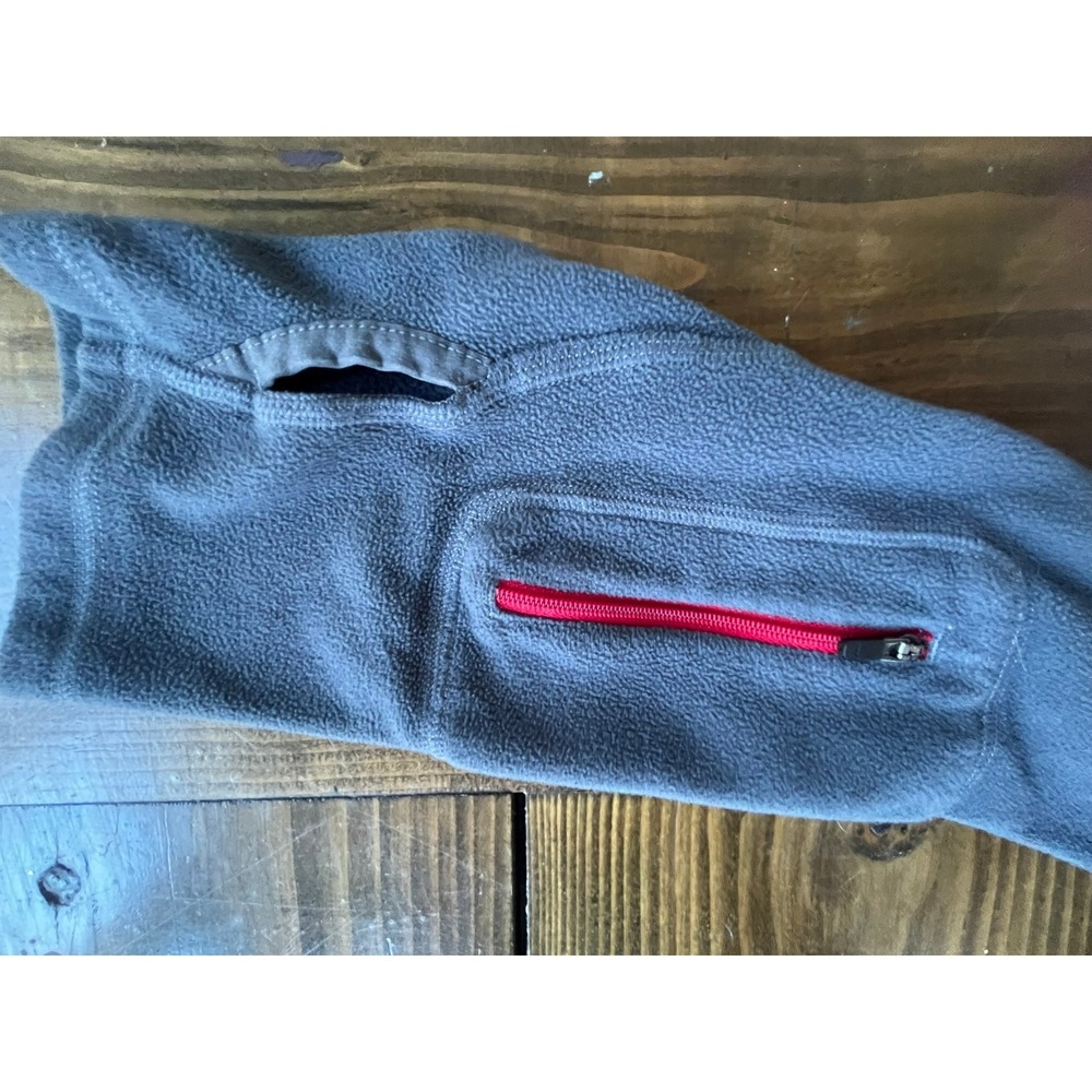 The North Face Mens Gray Pink Quarter Zip Fleece Pullover Thumbhole Sleeve - Picture 7 of 7
